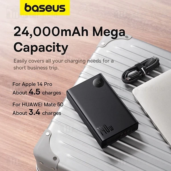پاوربانک 24000 بیسوس Baseus Adaman P10021507112-02 توان 140 وات