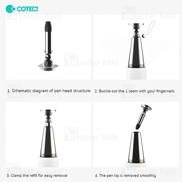 قلم لمسی دو سر کوتتسی 62003 Coteetci 2IN1 capacitive pen Disc 