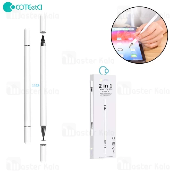 قلم لمسی دو سر کوتتسی 62003 Coteetci 2IN1 capacitive pen Disc 