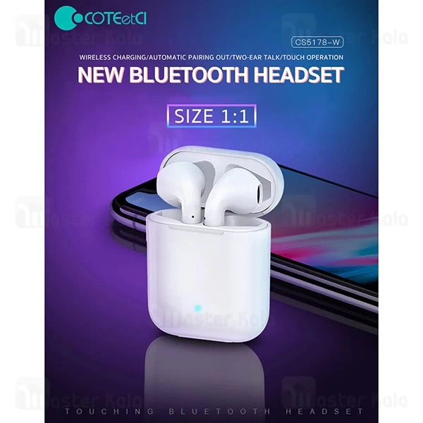 هندزفری بلوتوثی کوتتسی Coteetci CS5178-W Wireless Bluetooth Earphones