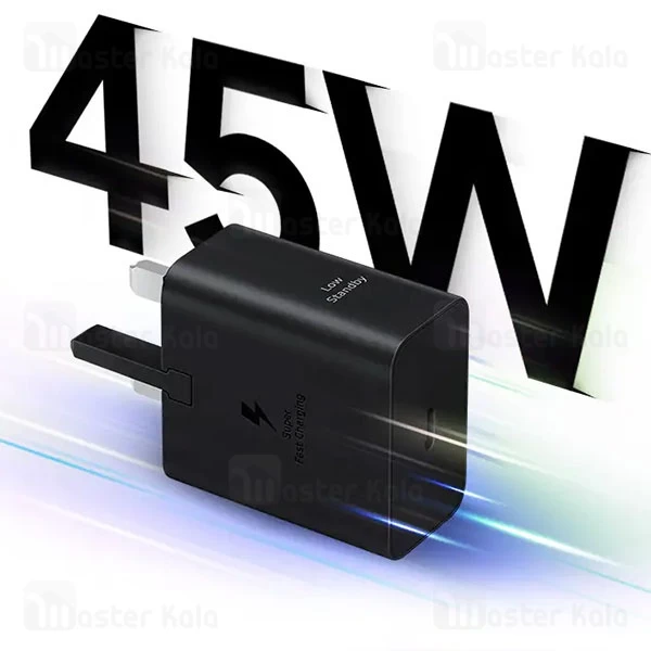 شارژر اصلی سوپر فست شارژ سامسونگ Samsung EP-T4511 Super Fast Charger 2.0 EU توان 45 وات با کابل