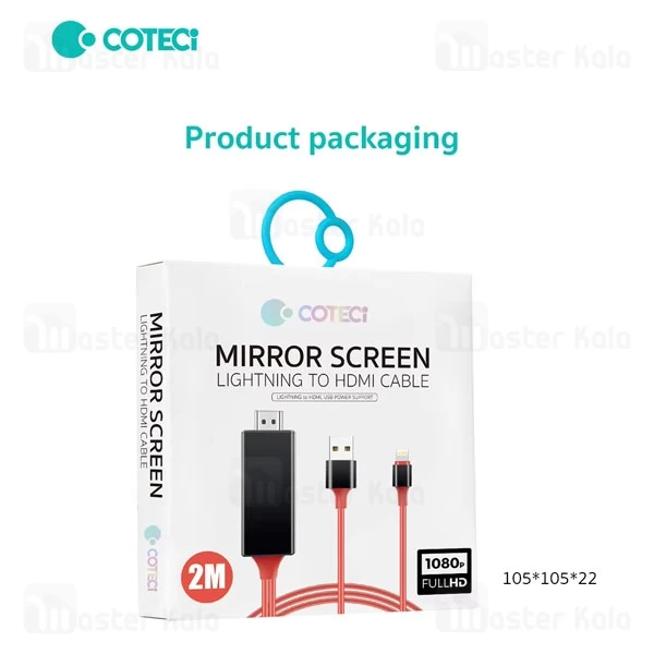 کابل HDMI به لایتنینگ کوتتسی Coteetci 33021 طول 2 متر