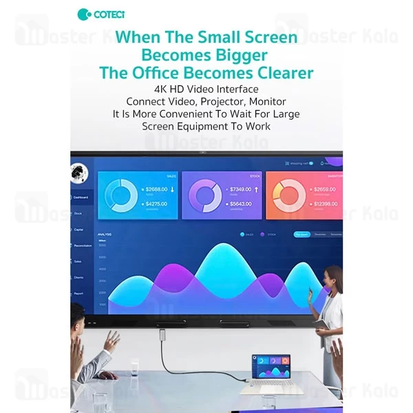کابل HDMI به Type-c کوتتسی Coteetci 33025 طول 2 متر
