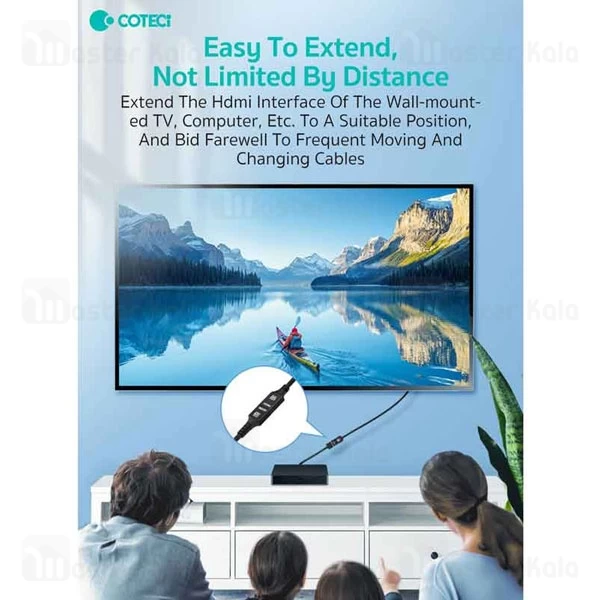 کابل افزایش طول HDMI کوتتسی Coteetci 8K HDR HDMI 2.1 87413 طول 1 متر