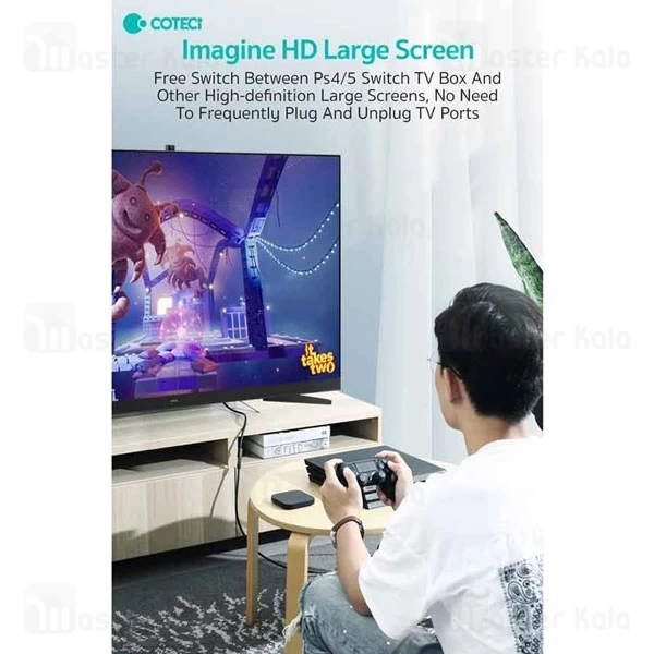 کابل افزایش طول HDMI کوتتسی Coteetci 8K HDR HDMI 2.1 87413 طول 1 متر