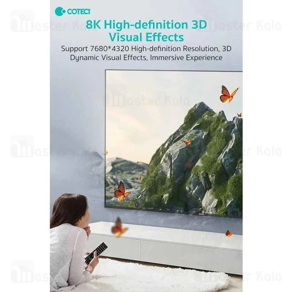 کابل افزایش طول HDMI کوتتسی Coteetci 8K HDR HDMI 2.1 87413 طول 1 متر