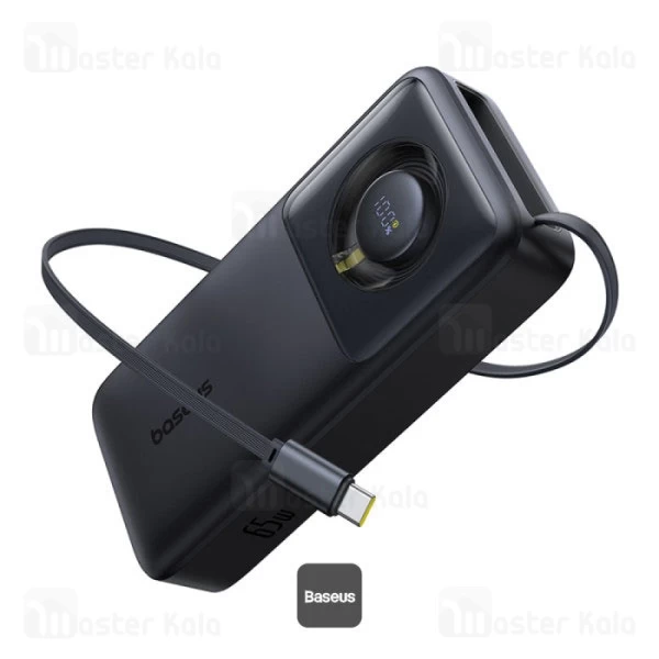 پاوربانک 20000 بیسوس Baseus Free2Pull P10073700123 توان 65 وات با کابل تایپ سی جمع شونده