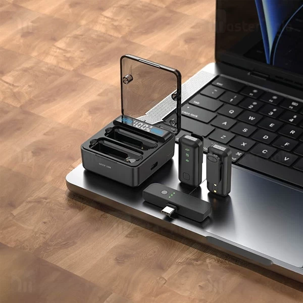 میکروفون یقه‌ ای گرین لاین Green Lion 2 in 1 Microphone Digital Display دارای 2 فرستنده