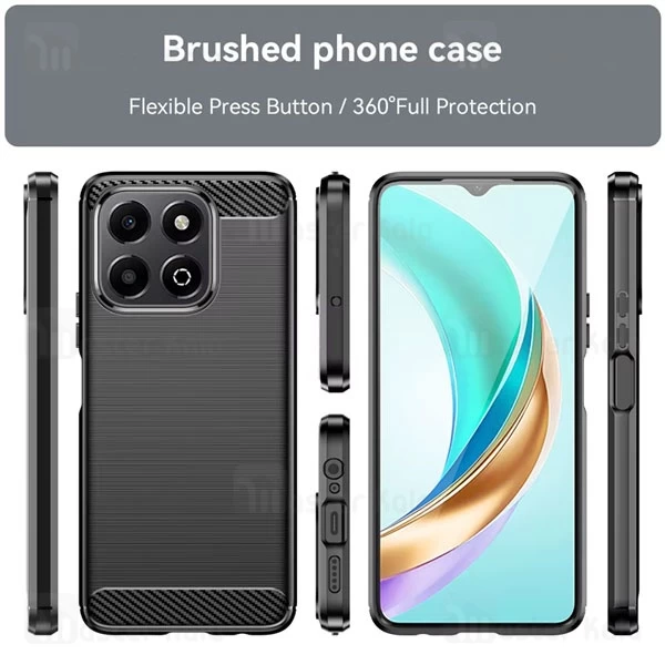 قاب فیبر کربنی هانر Honor X6b Rugged Armor Fiber Carbon