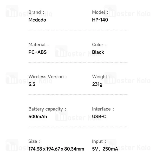 هدفون بلوتوث مک دودو Mcdodo HP-1400 ANC Headphone