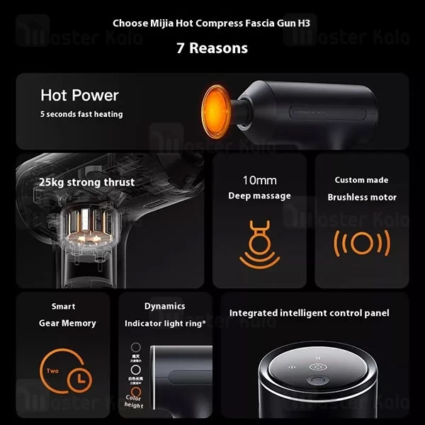 ماساژور تفنگی حرارتی شیائومی Xiaomi Mijia Fascia Gun H3 MJJMQ06YM