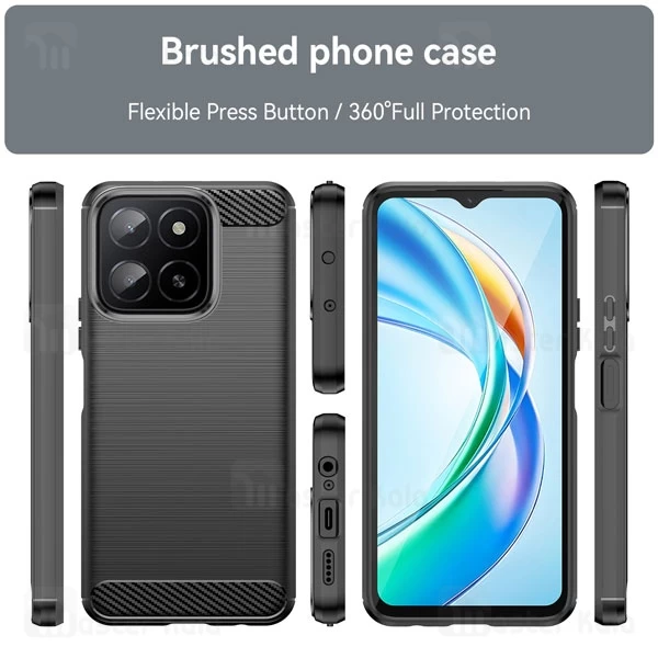 قاب فیبر کربنی هانر Honor X5b Rugged Armor Fiber Carbon