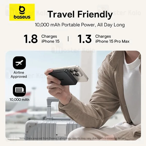 پاوربانک وایرلس 10000 مگنتی بیسوس Baseus Airpow 2 Qi2 Magnetic P10080000123-00