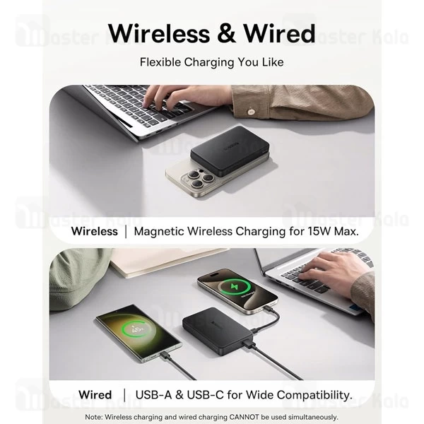 پاوربانک وایرلس 10000 مگنتی بیسوس Baseus Airpow 2 Qi2 Magnetic P10080000123-00