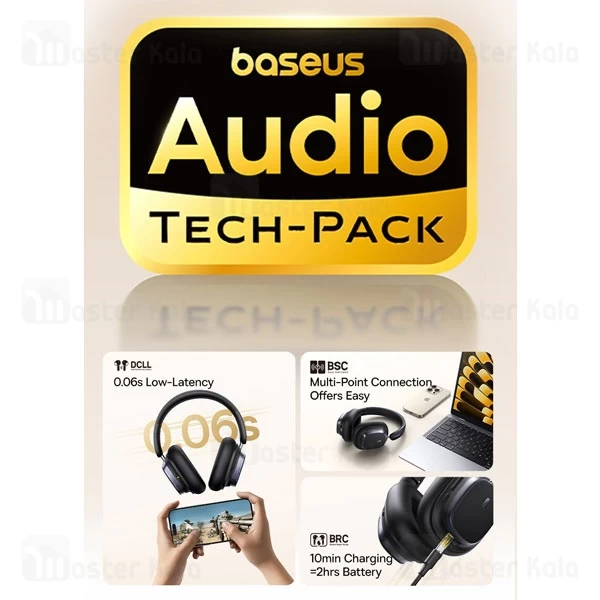 هدفون بلوتوث گیمینگ بیسوس Baseus Bowie H1s A00075301113-00هدفون بلوتوث گیمینگ بیسوس Baseus Bowie H1s A00075301113-00