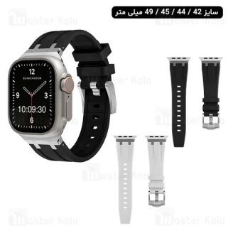 بند سیلیکونی AP اپل واچ و ساعت HK سایز‌های 42 / 44 / 45 / 49 میلی متری Apple Watch AP Silicone Strap