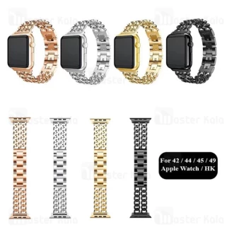 بند فلزی کارتیر اپل واچ و ساعت HK سایز‌های 42 / 44 / 45 / 49 میلی متری Apple Watch Cartier Band