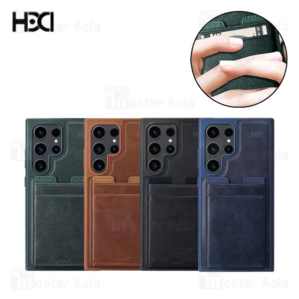 قاب چرمی HDD سامسونگ Samsung Galaxy S24 Ultra HDD 007 Versatile Luxury دارای جا کارتی مگنتی