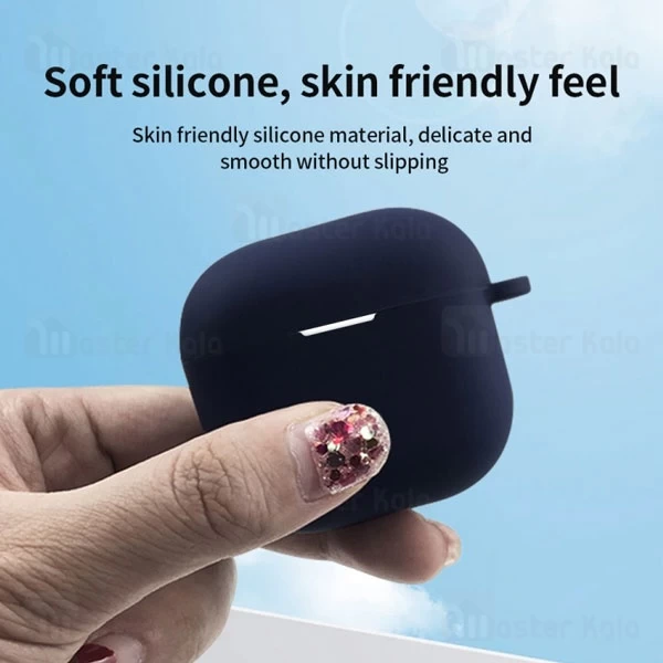 کاور محافظ سیلیکونی هندزفری اپل Apple Airpod 2 / 2 ANC دارای قلاب آویز