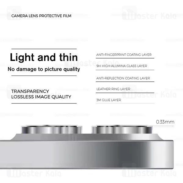 محافظ لنز فلزی دوربین شیائومی Xiaomi Poco M6 Pro 5G / Redmi Note 12R 5G / 12 4G Lens Shield