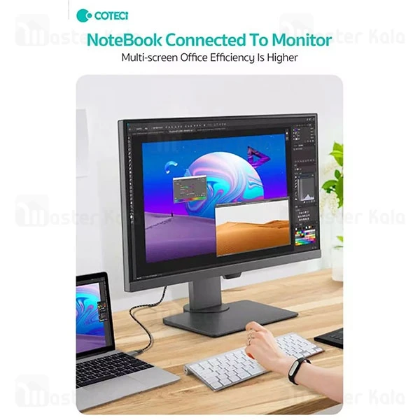 کابل HDMI به Type C کوتتسی Coteetci 87411 طول 2 متر