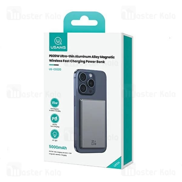 پاوربانک وایرلس 5000 مگنتی یوسمز USAMS CD220 توان 20 وات