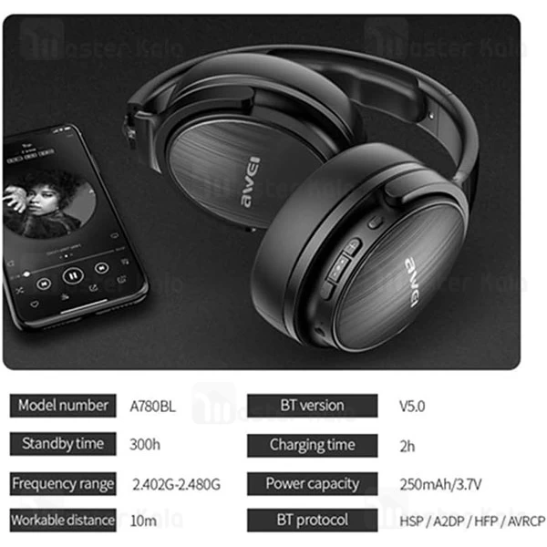 هدفون بلوتوث گیمینگ اوی Awei A780BL رم خور