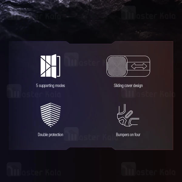 کاور چرمی هوشمند نیلکین آیپد Apple iPad Pro 13 2024 Nillkin Bumper Leather Case Pro