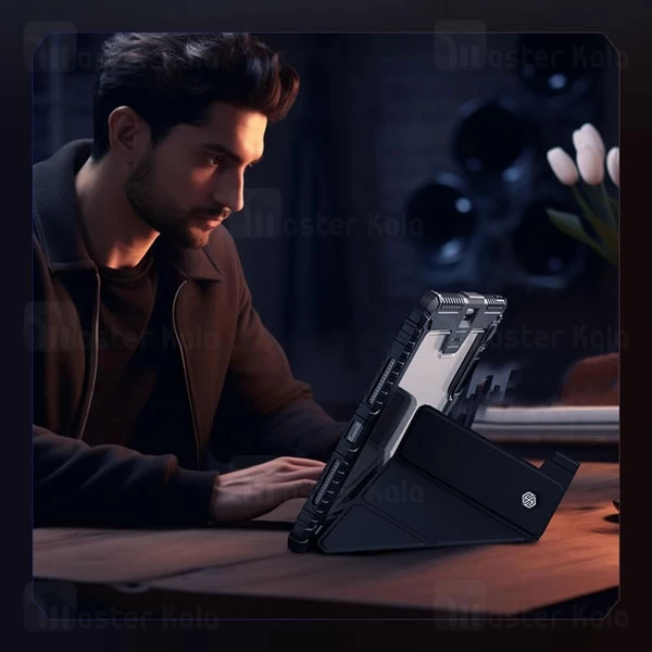 کاور چرمی هوشمند نیلکین آیپد Apple iPad Pro 13 2024 Nillkin Bumper Leather Case Pro