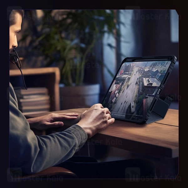 کاور چرمی هوشمند نیلکین آیپد Apple iPad Pro 13 2024 Nillkin Bumper Leather Case Pro