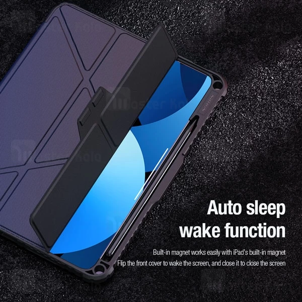 کاور چرمی هوشمند نیلکین آیپد Apple iPad Pro 13 2024 Nillkin Bumper Leather Case Pro