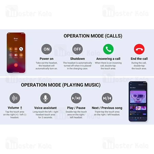 هندزفری بلوتوث ایس فست ACEFAST T6 ENC