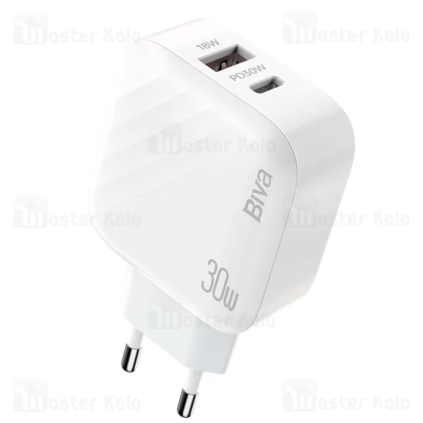 شارژر دیواری بیوا Biva HC-56 PD QC3.0 Fast Charger توان 30 وات