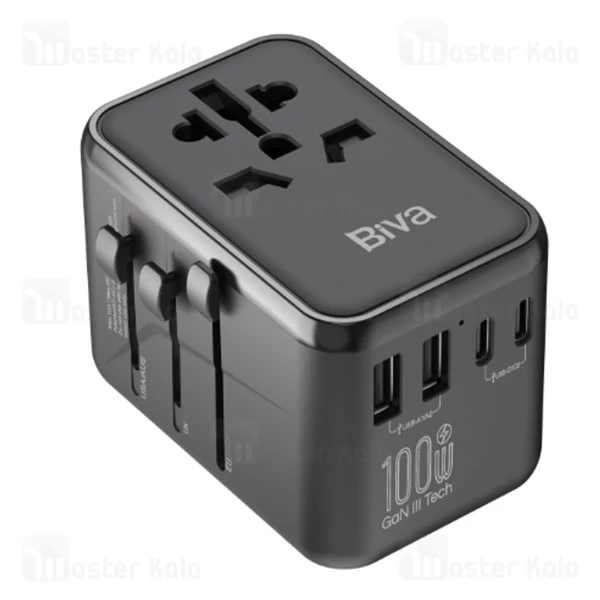 شارژر دیواری و مبدل برق بیوا Biva PS-11 Universal Travel Adapter توان 111 وات