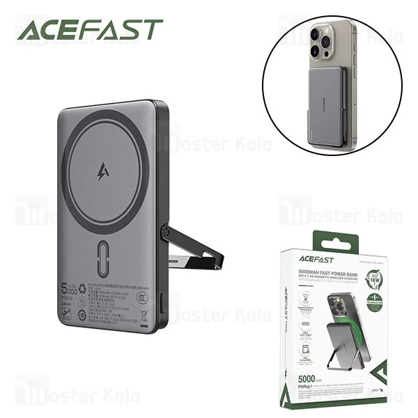 پاوربانک فوق نازک وایرلس 5000 مگ سیف ایس فست ACEFAST M16