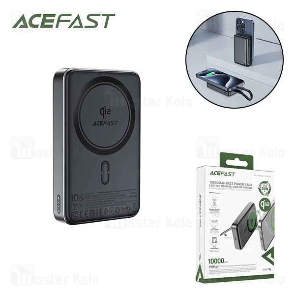 پاوربانک وایرلس 10000 مگ سیف ایس فست ACEFAST M11 