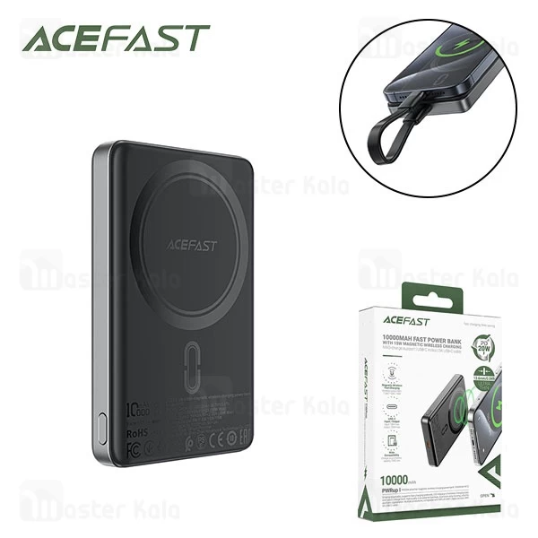 پاوربانک وایرلس 10000 مگ سیف ایس فست ACEFAST M12