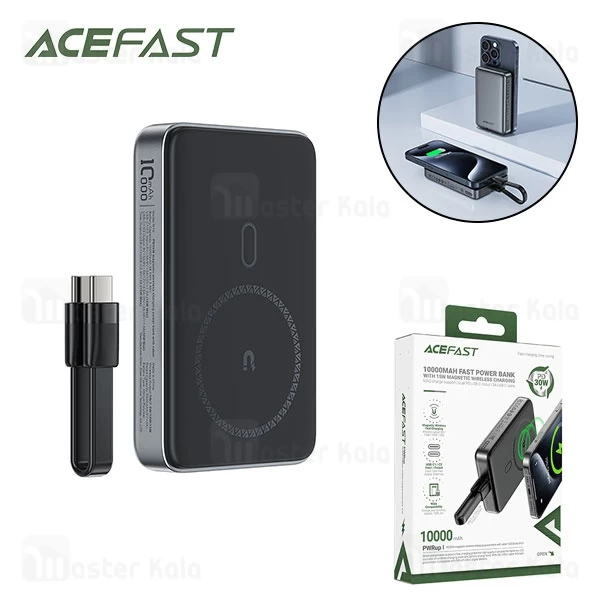 پاوربانک وایرلس 10000 مگ سیف ایس فست ACEFAST M10