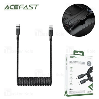 کابل Type-C به Type-C فنری ایس فست ACEFAST C14-03 طول 1.2 متر توان 60 وات