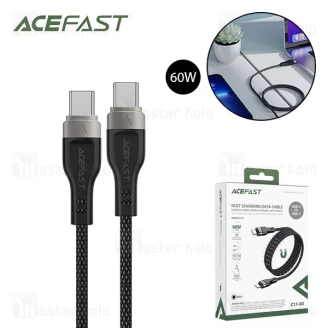 کابل فنری مگنتی Type-C به Type-C ایس فست ACEFAST C11-03 طول 1.2 متر توان 60 وات