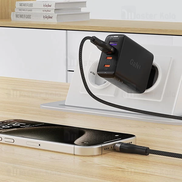 کابل فنری مگنتی Type-C ایس فست ACEFAST C11-04 طول 1.2 متر توان 15 وات