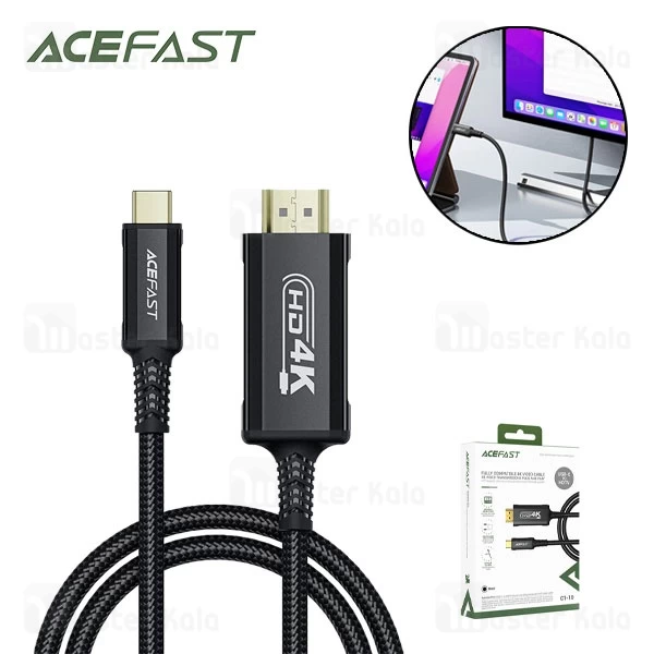 کابل HDMI به Type-c ایس فست ACEFAST C1-10 طول 1.8 متر