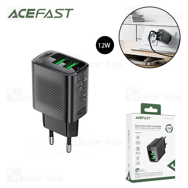 شارژر دیواری 2 پورت ایس فست ACEFAST A86 Wall Charger