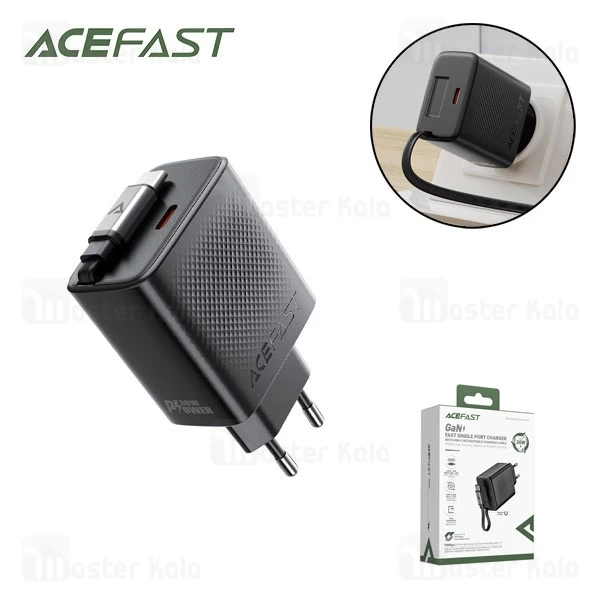 شارژر دیواری ایس فست ACEFAST A110 PD30W Fast Charger توان 30 وات همراه با کابل جمع شونده