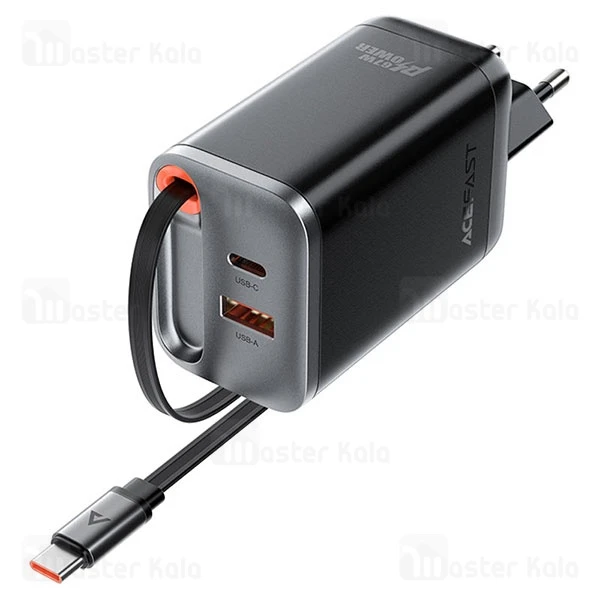 شارژر دیواری ایس فست ACEFAST A111 PD67W Fast Charger توان 67 وات همراه با کابل جمع شونده