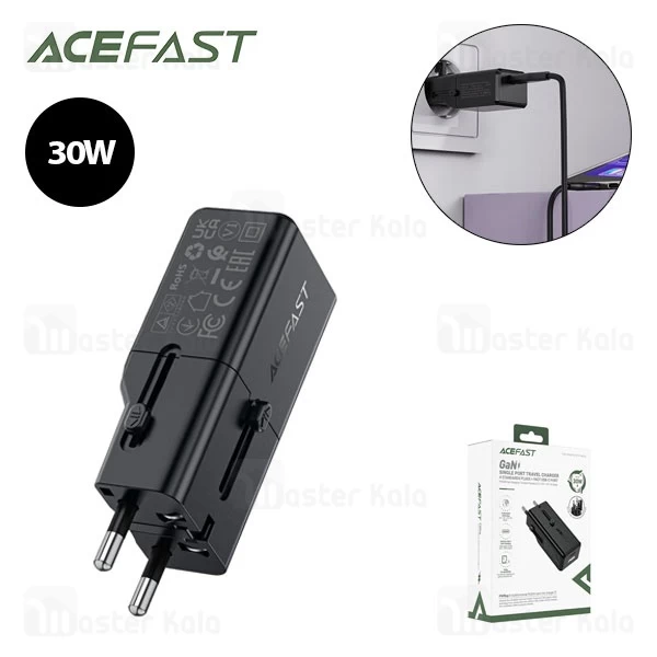شارژر دیواری ایس فست ACEFAST Z7 GaN توان 30 وات