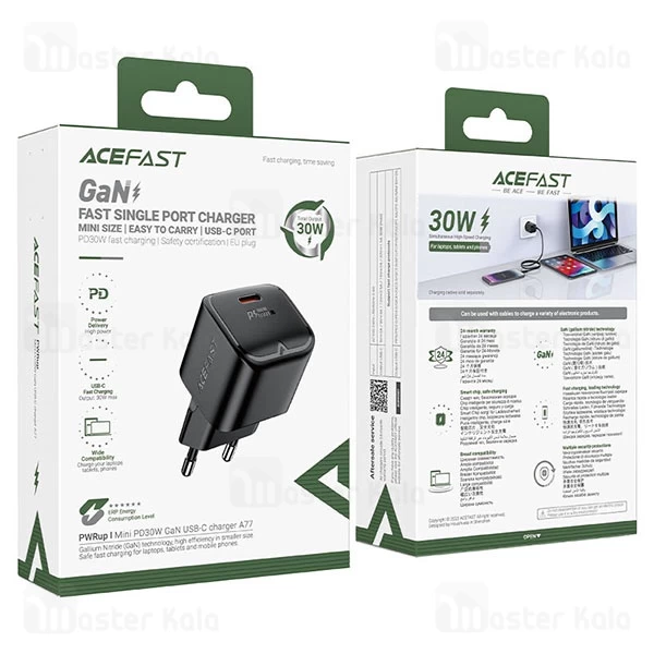 شارژر دیواری ایس فست ACEFAST A77 PD30W Fast Charger