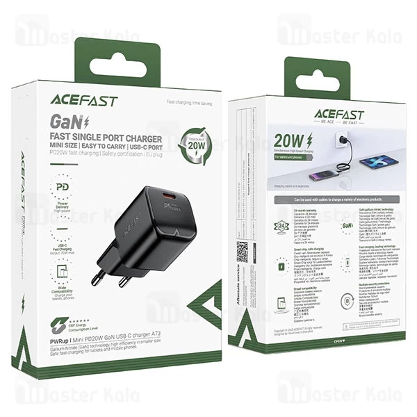 شارژر دیواری ایس فست ACEFAST A73 PD20W Fast Charger توان 20 وات