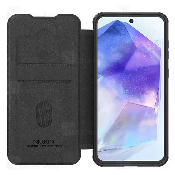 کیف چرمی نیلکین سامسونگ Samsung Galaxy A56 Nillkin Qin Pro Leather Case دارای محافظ دوربین