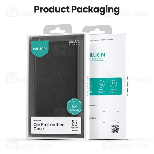 کیف چرمی نیلکین سامسونگ Samsung Galaxy A56 Nillkin Qin Pro Leather Case دارای محافظ دوربین